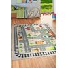 Alfombra Infantil Circuito De Coches 80 X 150 Cm - Gris