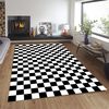 Alfombra De Interior Damier 120 X 180 Cm - Negro