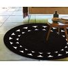 Alfombra De Interior Leylim 150 X 150 Cm - Negro