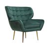 Sillón De Terciopelo "austin" - 79 X 71 X 79,5 Cm - Verde