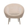 Sillón De Terciopelo "cocon" - 77 X 74 X 77,5 Cm - Beige