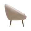 Sillón De Terciopelo "cocon" - 77 X 74 X 77,5 Cm - Beige