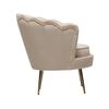 Sillón De Terciopelo "floria" - 75 X 68 X 77,5cm - Beige