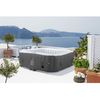 Spa Hinchable "riviera" De Pvc - 4 Plazas - Gris/blanco