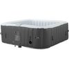 Spa Hinchable "riviera" De Pvc - 4 Plazas - Gris/blanco