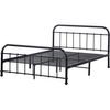 Cama Doble De Metal "havin" - 140 X 190 Cm - Negro