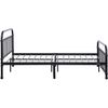 Cama Doble De Metal "havin" - 140 X 190 Cm - Negro