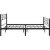 Cama De Metal "elodie" - 140 X 190 Cm - Negro