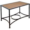 Mesa De Forja Clásica Santaella, Ideal Mesa Camilla . Color Negro Regulable En Dos Alturas Con Tablero, Con Aro.  (120 X 70 X 72  Alta-52 Baja)