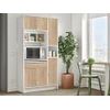 Aparador De Cocina Mady 1 Cajón 91x40x180 Cm Color Color Natural Claro, Blanco Vente-unique