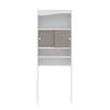 Mueble Wc O Lavadora L 64 Cm - Blanco Y Marrón Mate Temahome