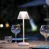 Lámpara De Mesa Led Inalámbrica H34cm Beverly White