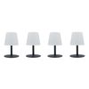 Conjunto De 4 Lámparas De Mesa Led Inalámbricas H25cm Standy Mini Rock