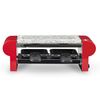 Raclette 2 Personas Rp2 H.koenig, Piedra Natural, 350 W, Acero Inoxidable, Rojo, 2 Sartenes Antiadherentes