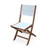 Silla De Jardín Plegable De Madera, Set De 2, Blanco