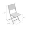 Silla De Jardín Plegable De Madera, Set De 2, Blanco