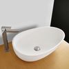 Lavabo Sobre Encimera Blanco Mate Oval Solid Surface Ovio