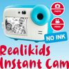 Agfa Photo Realikids - Cámara Instantánea Para Niños - Foto/vídeo, Pantalla Lcd 2.4", Ranura Para Tarjeta Micro Sd, Batería De Litio, Espejo Para Selfies Y Filtro De Fotos - Azul"