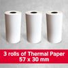 Agfa Photo Atp3wh - Pack De 3 Rollos De Papel Térmico Blanco 57x30 Mm Para Impresión (compatible Con Realipix Pocket P Y Realikids Instant Cam)