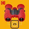Kodak Children's Binocular Bcs100 - Prismáticos Compactos Para Niños, Goma Blanda, Ergonómicos, Correa De Transporte Y Estuche Incluidos, 8 Aumentos - Rojo
