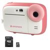 Agfa Photo Pack Realikids Instant Cam + 1 Tarjeta Micro Sd 32gb - Cámara Instantánea Para Niños, Pantalla Lcd De 2,4', Batería De Litio, Espejo Selfie Y Filtro Fotográfico - Rosa