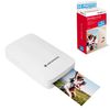 Agfa Photo - Paquete: Impresora Realipix Mini P + 50 Papeles Fotográficos - Impresora Fotográfica Bluetooth De 5,3 X 8,6 Cm - Sublimación Térmica De 4 Pasadas - Blanco