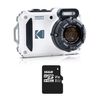 Kodak Pixpro Pack Wpz2 + 1 Tarjeta Sd 16gb Kodak - Cámara Digital Compacta De 16mp, Sumergible 15m, A Prueba De Golpes, Vídeo 720p, Pantalla Lcd De 2,7" - Batería Li-ion - Blanco