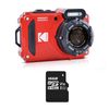 Kodak Pixpro Pack Wpz2 + 1 Tarjeta Sd 16gb Kodak - Cámara Digital Compacta De 16mp, Sumergible 15m, A Prueba De Golpes, Vídeo 720p, Pantalla Lcd De 2,7" - Batería Li-ion - Rojo