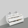 Mueble Lavabo  + Lavabo Doble 120 Cm Montado - Blanco Piacenza