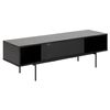 Mueble De Tv Negro Con Puerta Corredera Y 1 Nicho Jupiter