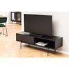 Mueble De Tv Negro Con Puerta Corredera Y 1 Nicho Jupiter