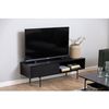 Mueble De Tv Negro Con Puerta Corredera Y 1 Nicho Jupiter