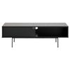 Mueble De Tv Negro Con Puerta Corredera Y 1 Nicho Jupiter