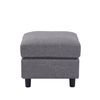 Sofá Modulable 3 Plazas + 1 Pouf De Tela Gris Cork