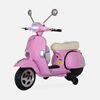 Vespa 12v Scooter Eléctrico Para Niños, 1 Plaza, Rosa