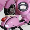 Vespa 12v Scooter Eléctrico Para Niños, 1 Plaza, Rosa