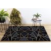 Alfombra De Interior Grafic 80 X 150 Cm - Negro