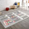 Alfombra Infantil Mesa De Multiplicar 120 X 180 Cm - Plata