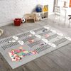 Alfombra Infantil Mesa De Multiplicar 120 X 180 Cm - Plata