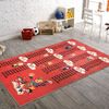 Alfombra Infantil Mesa De Multiplicar 120 X 180 Cm - Roja