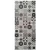 Alfombra De Cocina Baldosas De Cemento 50 X 80 Cm - Negro