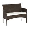 Tulum - Conjunto Muebles De Jardin De Resina Trenzada - Marron Beige