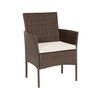 Tulum - Conjunto Muebles De Jardin De Resina Trenzada - Marron Beige