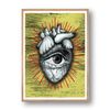 Curiosity - Póster De Firma - Póster De Pared - Formato Retrato - Papel Bellas Artes 270g - Diseño Ojo Y Corazón - 30x40cm