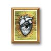 Curiosity - Póster De Firma - Póster De Pared - Formato Retrato - Papel Bellas Artes 270g - Diseño Ojo Y Corazón - 21x30 Cm