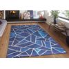 Alfombra De Interior Grafic 80 X 150 Cm - Azul