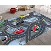 Alfombra Infantil Circuito De Coches 100 X 160 Cm - Plata