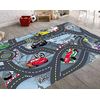 Alfombra Infantil Circuito De Coches 80 X 150 Cm - Plata