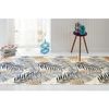 Alfombra De Interior Leaf 80 X 150 Cm - Gris