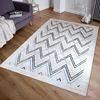 Alfombra De Salón Bereber Zigzag 160 X 230 Cm - Beige